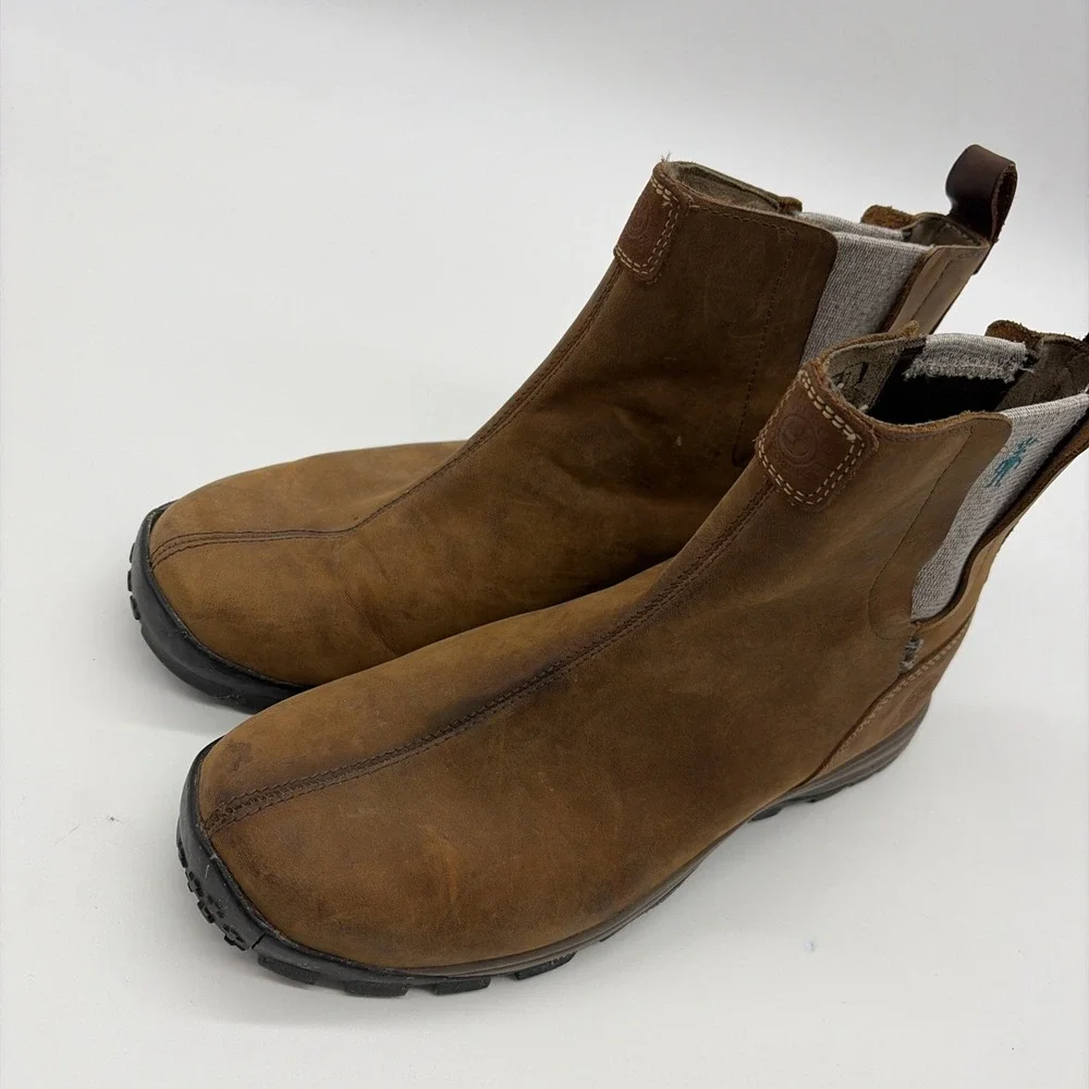 Timberland Chelsea‎ X Smart Wool Brown Leather Ankle Boots Vibram Size 9 M